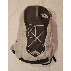 North Face Jester Back Pack Grey/White Mint Green Laptop Bag School NF00CHJ3